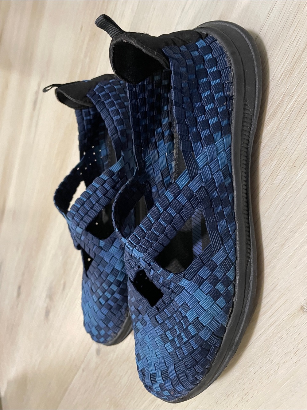 tek gear Blue Woven Slip-On Sneakers